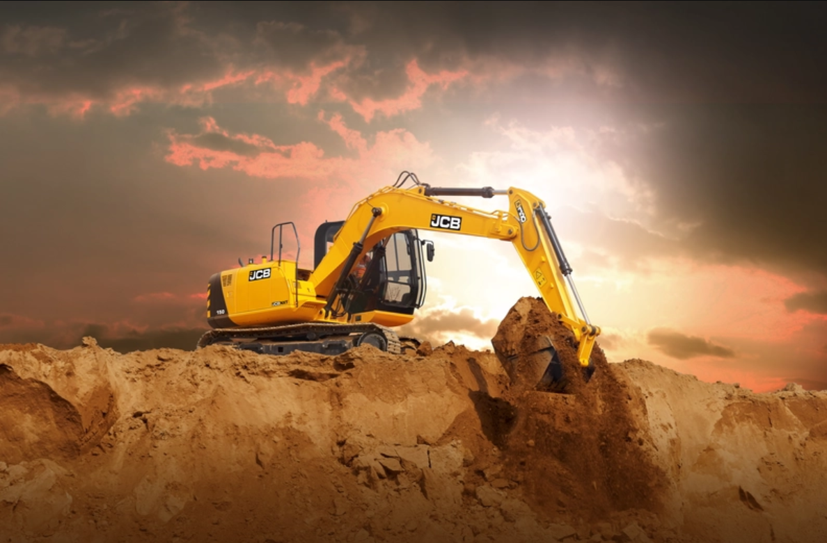 JCB machinery operating at a work site