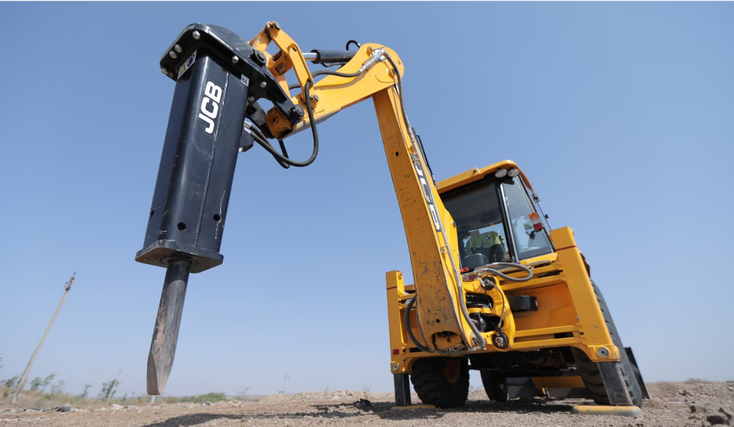 JCB hydraulic rock breaker attachment